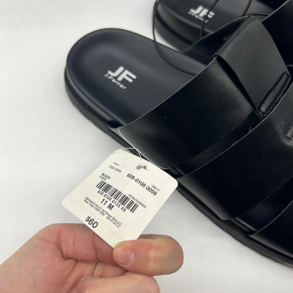 J.Ferrar Dover Men\'s Slipper Sandals Black Shoes Size 11M main image 5